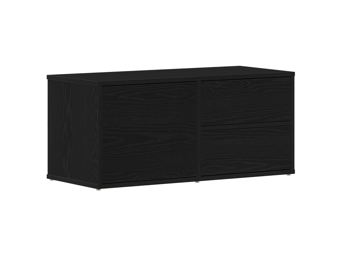 Conjunto 1 Gabinete Para Tv Vidaxl Preto Derivados De Madeira (80 X 34 X 36 Cm)