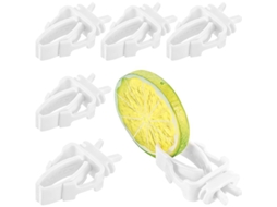 Suporte de alimento Nova Line, 6 peças, clips de frutas e legumes para gaiola de pássaros | S/MARCA
