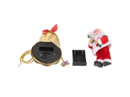 Laxiscreed Boneco Elétrico De Natal Santa Claus Com Relógio, Decoração Festiva E Brinquedo Natalício