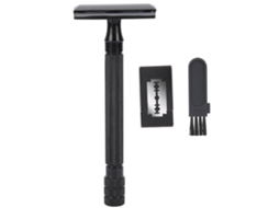 Navaja De Afeitar De Borde Doble Manual Portátil Com Cabo Longo E 5 Lâminas Para Barba E Pelo Corporal