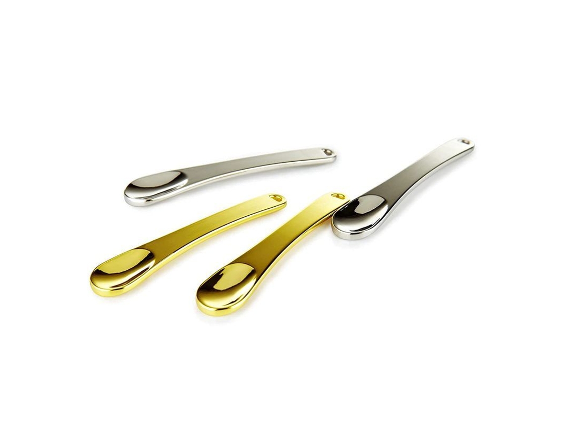 4-pack Espátula De Maquiagem De Metal, Colher Mini, Colher De Beleza Facial, Máscara (prata E Ouro)