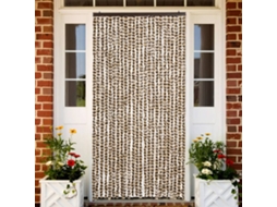 Vidaxl Cortina Anti-insetos 100x230 Cm Chenille Bege E Castanho