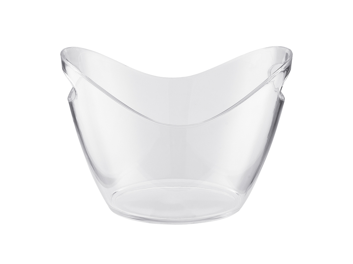 Eyf cuba de Gelo 8l Acrílico com Alça Portátil Transparente para Buffet Churrasco Camping