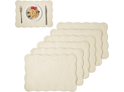 Conjunto de 6 Peças de Mesa em Algodão 33x46 cm STELASPLEN