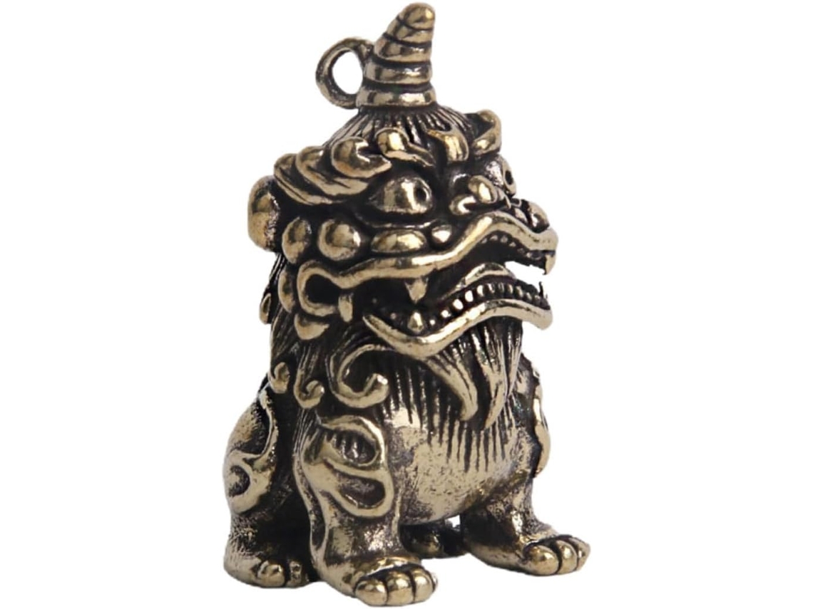 Decorativo Kylin Em Latão Para Escritório, Estátua Feng Shui De Proteção E Sorte, Escultura Elegante Feita À Mão Para Gokoco