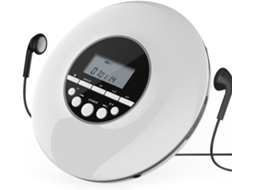 Leitor Cd Portátil, Reprodutor De Música Mp3 Com Fones De Ouvido Estéreo E Saída Bluetooth, De Com Visor Lcd.