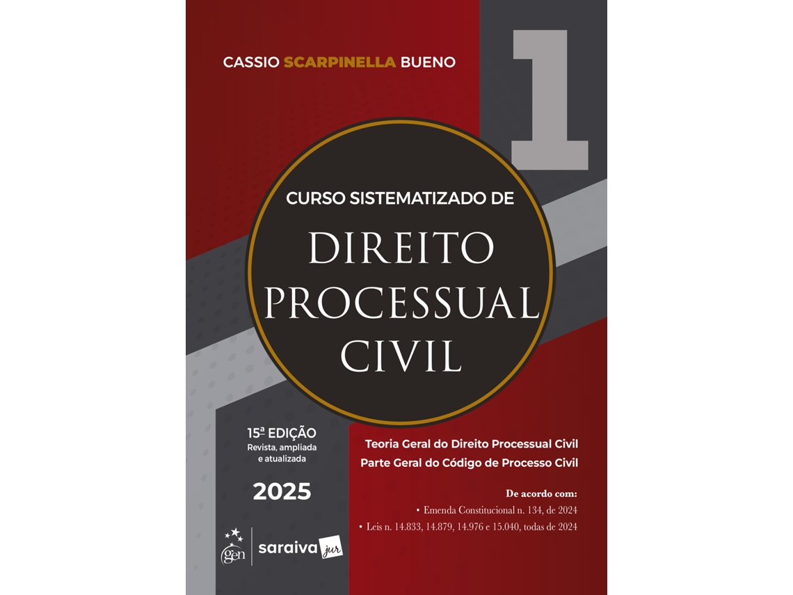 Livro Curso Sistematizado De Direito Processual Civil - Vol.1 - 15 Edição 2025 De Cassio Scarpinella Bueno (português Do Brasil)