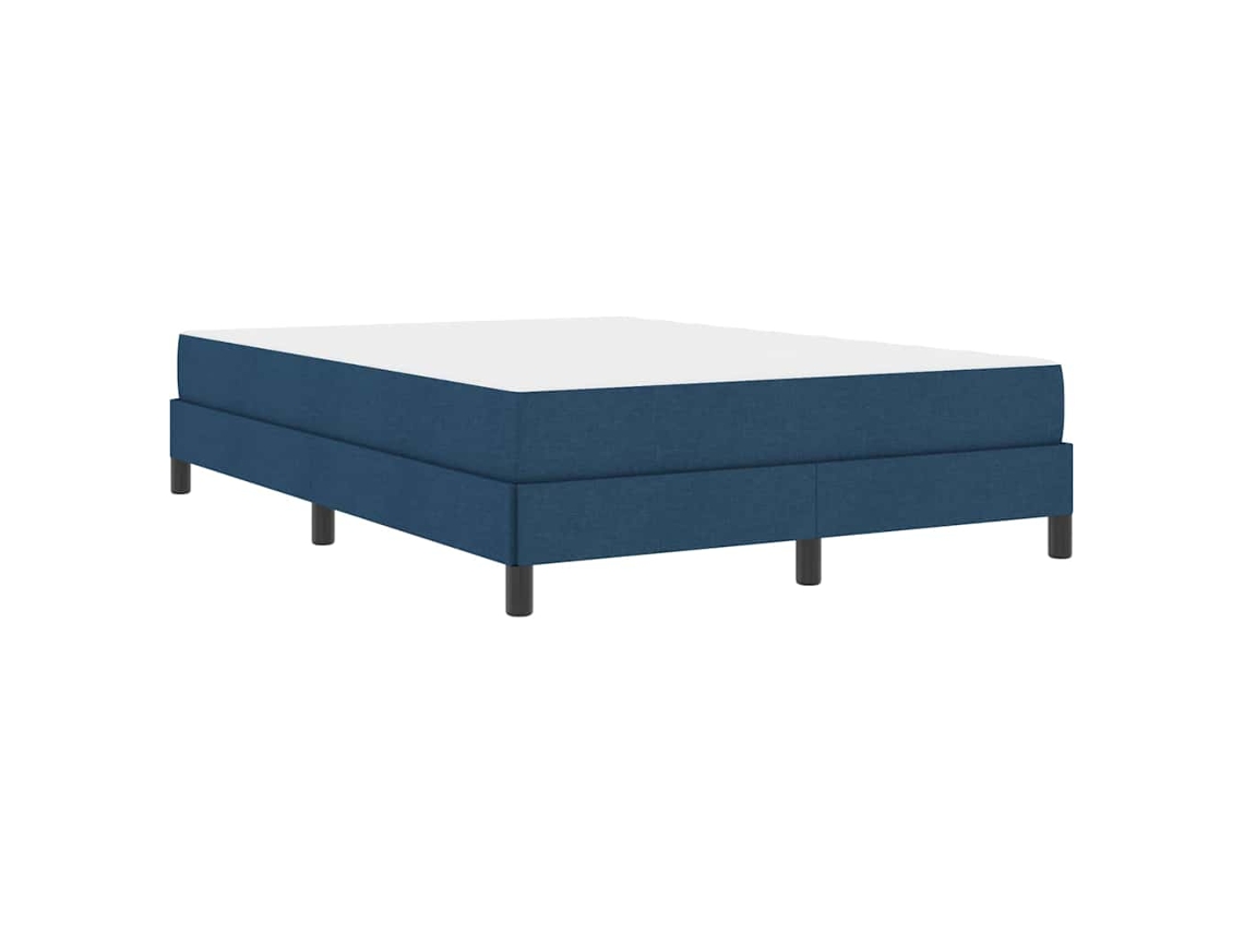 Conjunto 1 Cama Box Vidaxl Azul Tecido (140 X 200 Cm)
