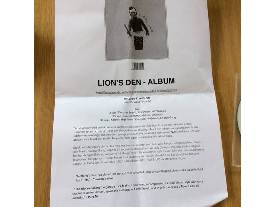 CD Lion's Den  - Lions (1CDs)