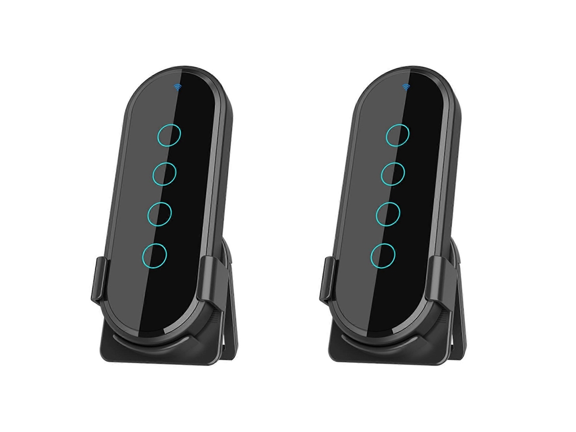 2x Smart Home 433mhz 4 Teclas Ev1527 Controle Remoto Com Chave De Codificação, Transmissor Rf, Controle Remoto Sem Fio Preto_glo