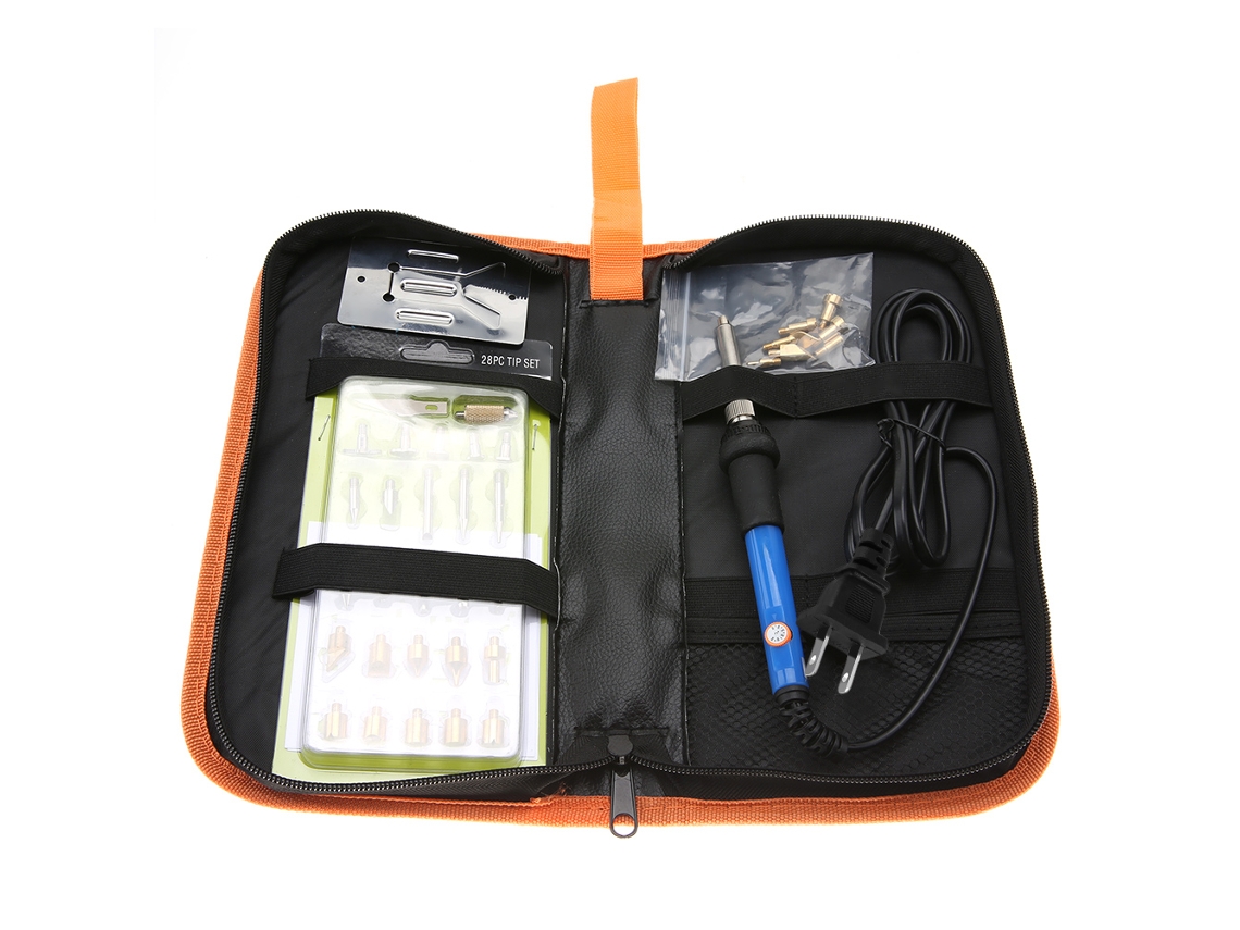 Kit De Ferramentas De Pirografia Com Caneta De Queimadura De Madeira 60w Para Artesanato Diy E Gravura