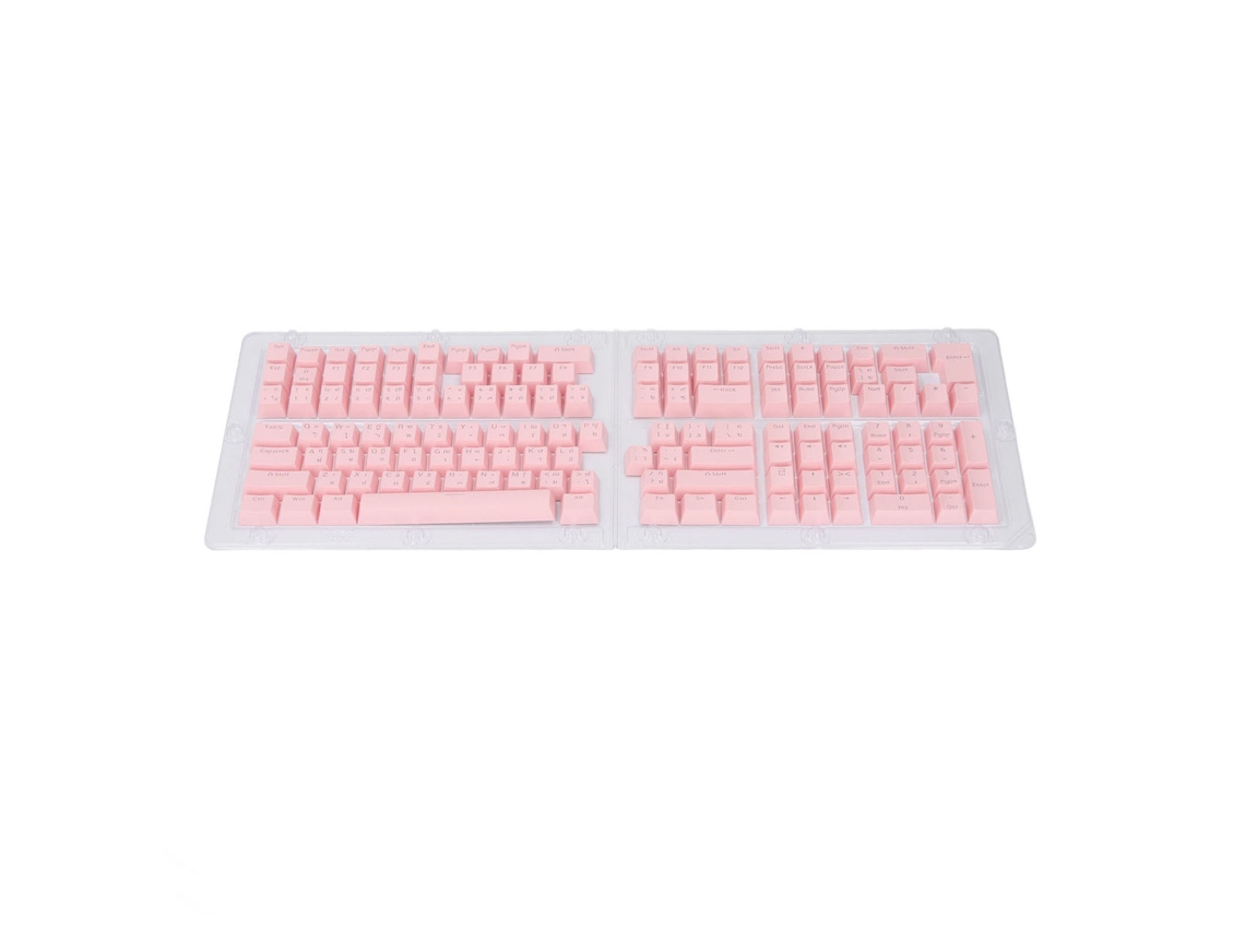 Juego de 132 Teclas Translúcidas Oem de Abs Tailandesas para Teclados Mecánicos de 61 a 108 Teclas Rosa