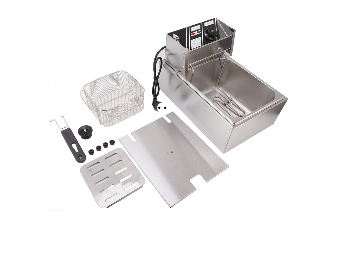 Friggideira de Imersão a Aço Inox 6l para Frango Frito e Batatas Fritas, 220v 2500w LAXISCREED