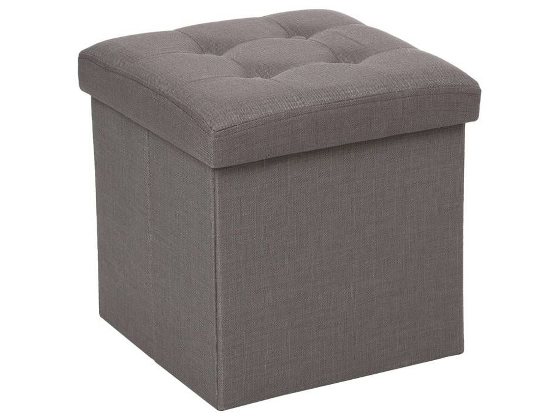 Pouf dobrável Lysandre cinza - Cinza - Atmosphera criador de interiores