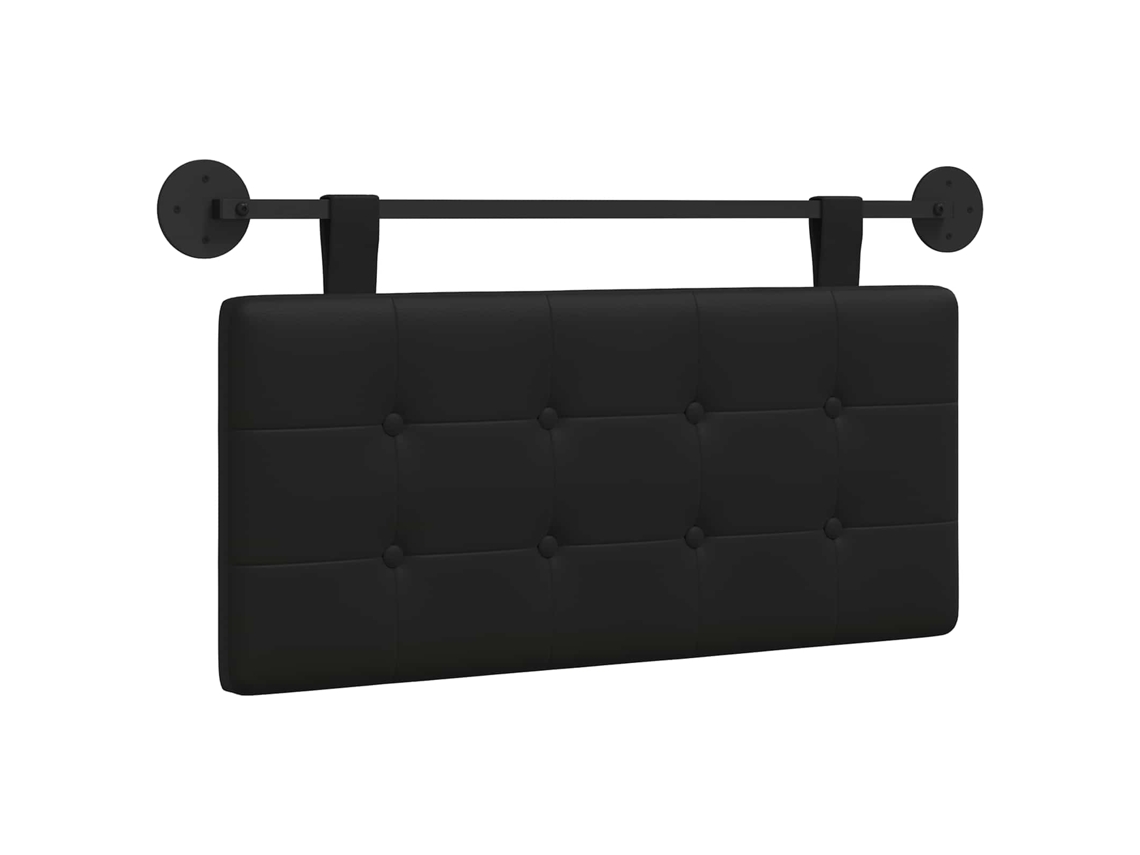 Conjunto 1 Cabeceira Suspensa Vidaxl Preto Couro Sintético (90 X 55 X 5 Cm)