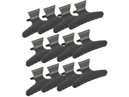 2026 12 Piezas/conjunto Pinça de Cabelo Borboleta Preta para Separar e Afixar Ferramenta de Cabeleireiro