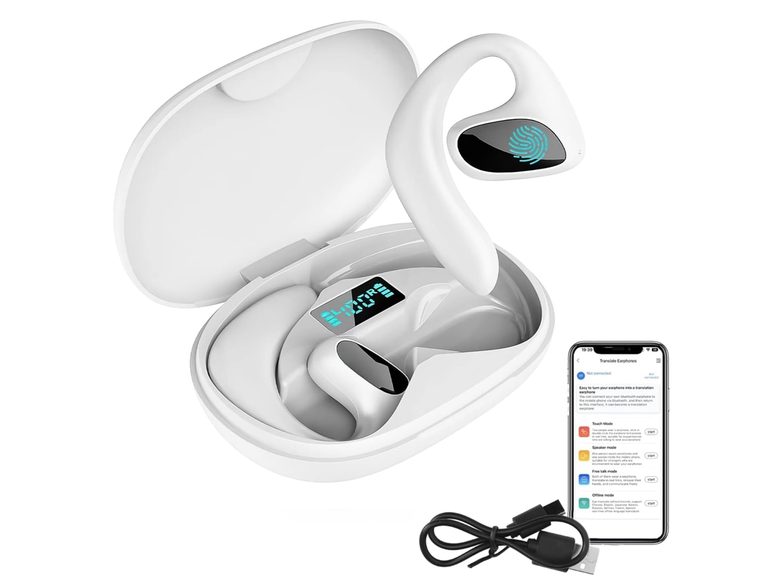 Fones De Ouvido Para Tradução De Idiomas Com Bluetooth Para Viagens NICECEE
