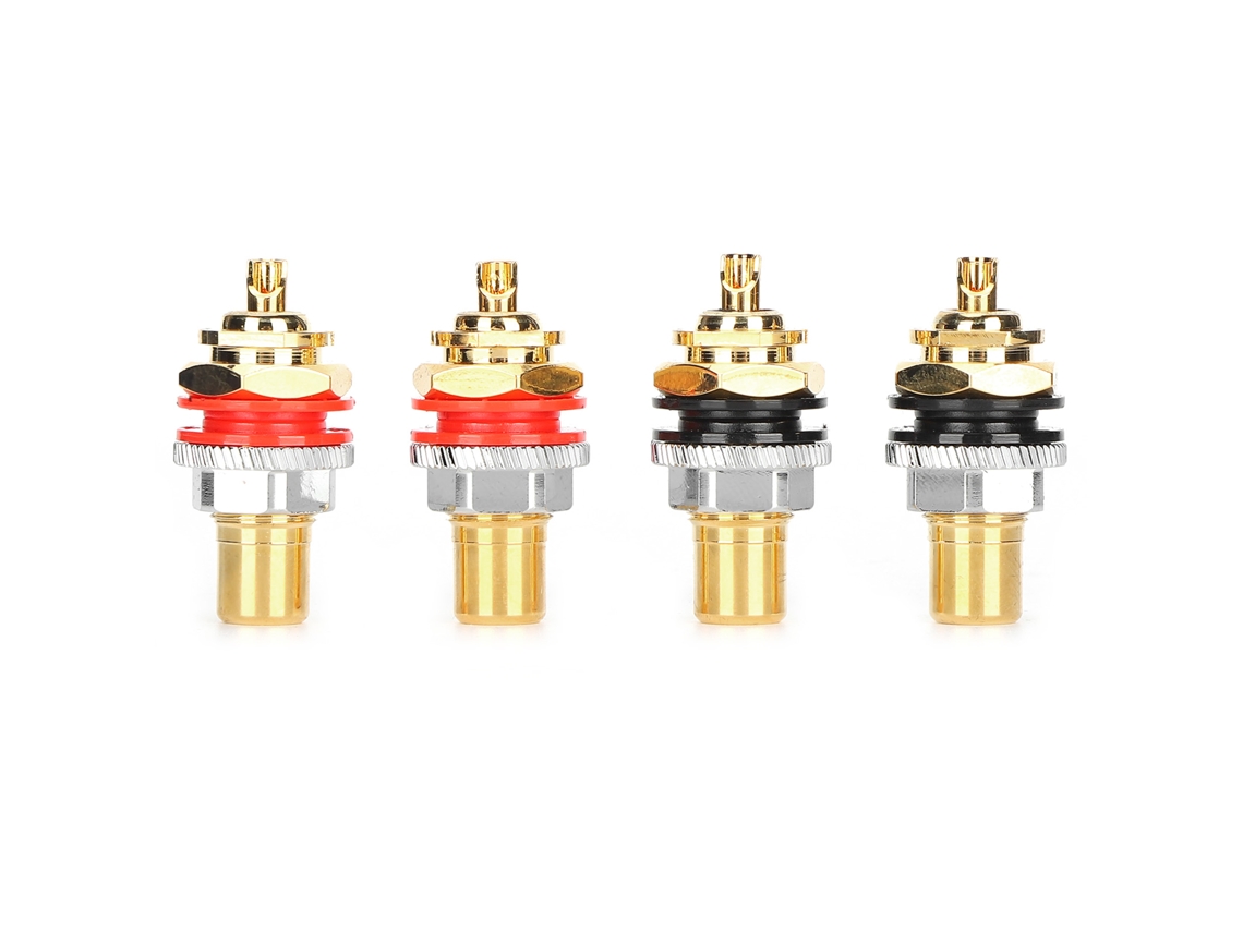 Tomada Rca Monosaudio C401g Cobre Puro Platina Ouro 24k