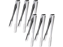 Conjunto De 6 Pinças Para Servir Alimentos, Para Pão, Saladas, Bolos, Buffet E Churrasco, Com Manuseio Preciso E Limpeza Simples