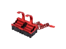 Mali conjunto de Dissipador de Calor para Motor Rc com Dois Ventiladores Horizontais Alumínio e Plástico para Motor de 36mm Vermelho
