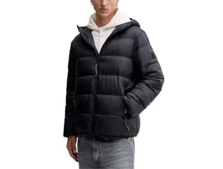 Hoodie De Homem Tommy Hilfiger Jeans Jackets Coats Tjm Logo Nylon Preto (m)