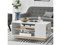 Mesa de Centro [EN.CASA] Trellebor  (Branco - Cartão revestido com melamina - 46 x 100 x 60 cm)