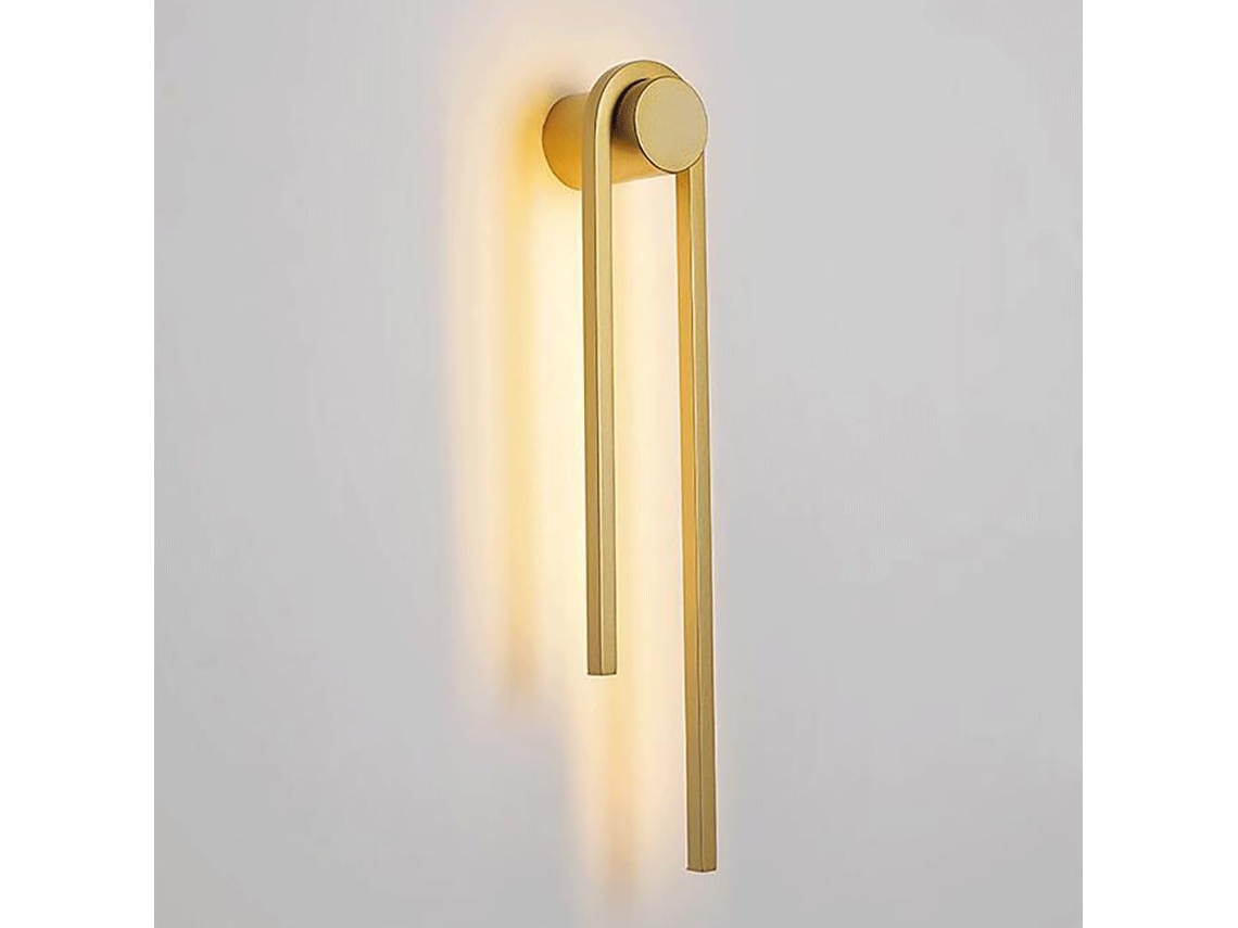 Applique Mural De Metal, De Acrílico, Led, Moderna, Linear, 3000k, Para Sala, Para Cabeceira