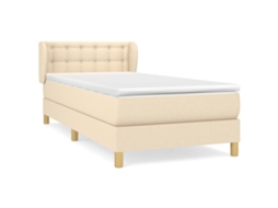 Box Spring Bed, Box Spring Beds Vidaxl Creme Tecido (100 X 200 Cm)