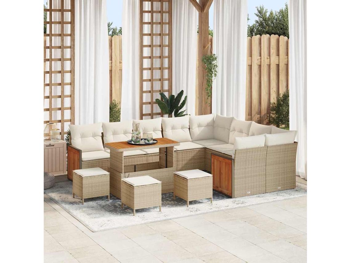 Vidaxl Conjunto De Sofá De Jardim 14 Unid. 10-número De Lugares