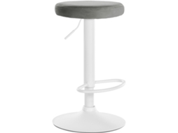 Banco de bar Cobertura de veludo Ponte cinza/branco CLP
