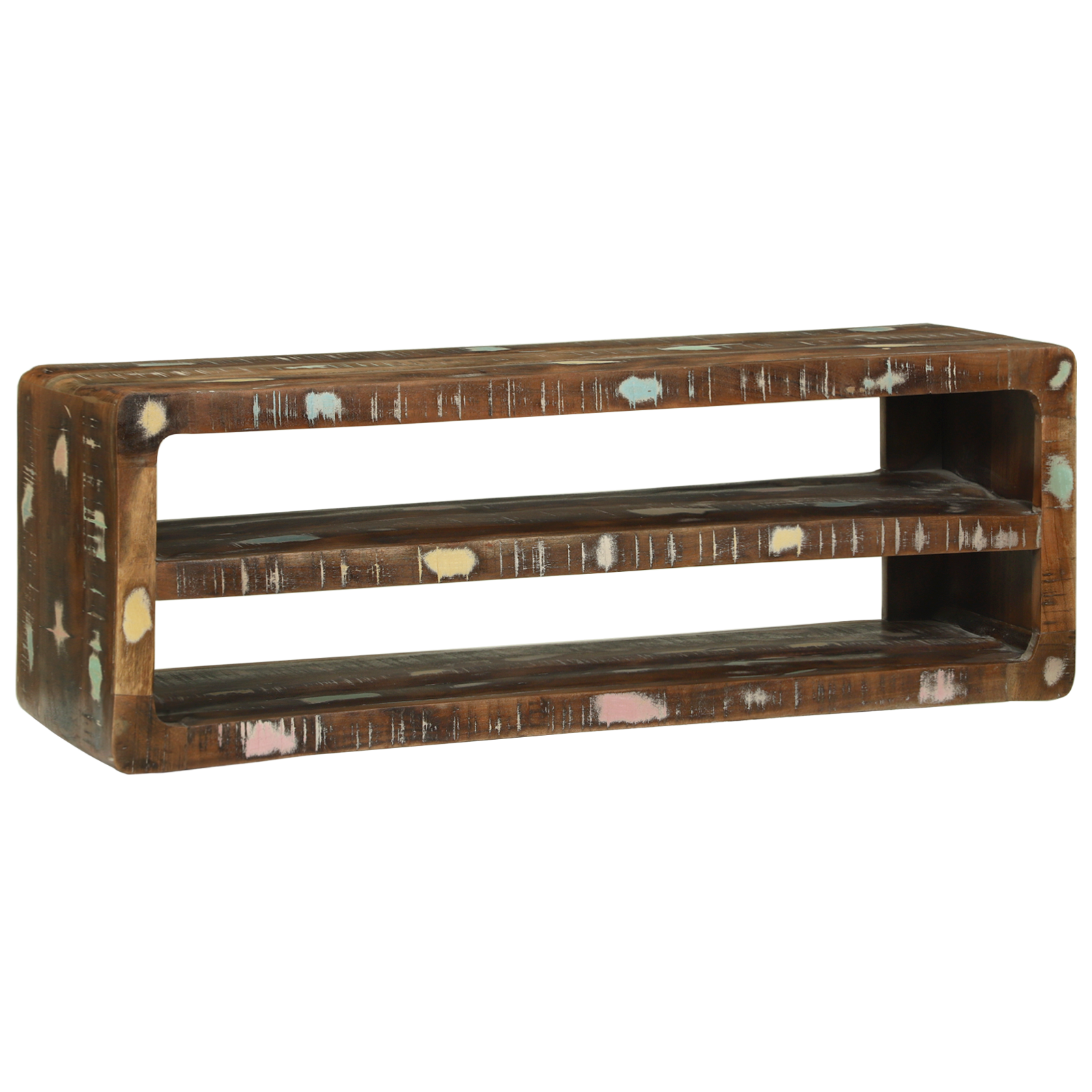 Conjunto 1 Armazenamento Para Sala De Estar Vidaxl Multicolorido Madeira Recuperada Maciça (100 X 32 X 36 Cm)