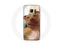 Capa para Samsung galaxy S6 edge American Pit Bull Terrier castanho