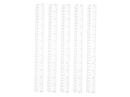 Conjunto de 5 marcadores de mesa de plástico transparente Angooily, em centímetros, para estudantes, salas de aula e carteiras.