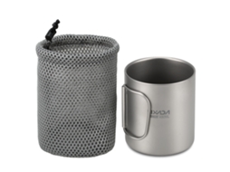 Copo de Titânio 220ml/450ml com Alça Plegável
