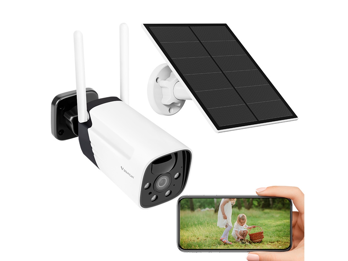 Câmera De Segurança Wifi Painel Solar Zeuxo