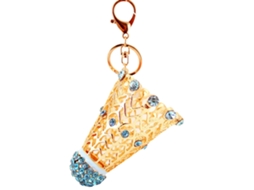 Chaveiro Decorativo De Badminton Com Strass E Bolsa