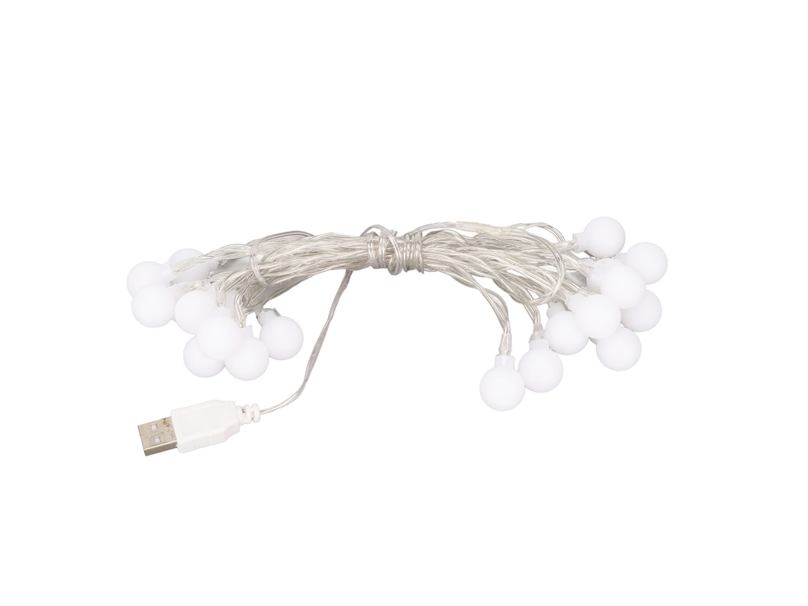 Luzes de Corda de Bola 3m com Porta USB Mali
