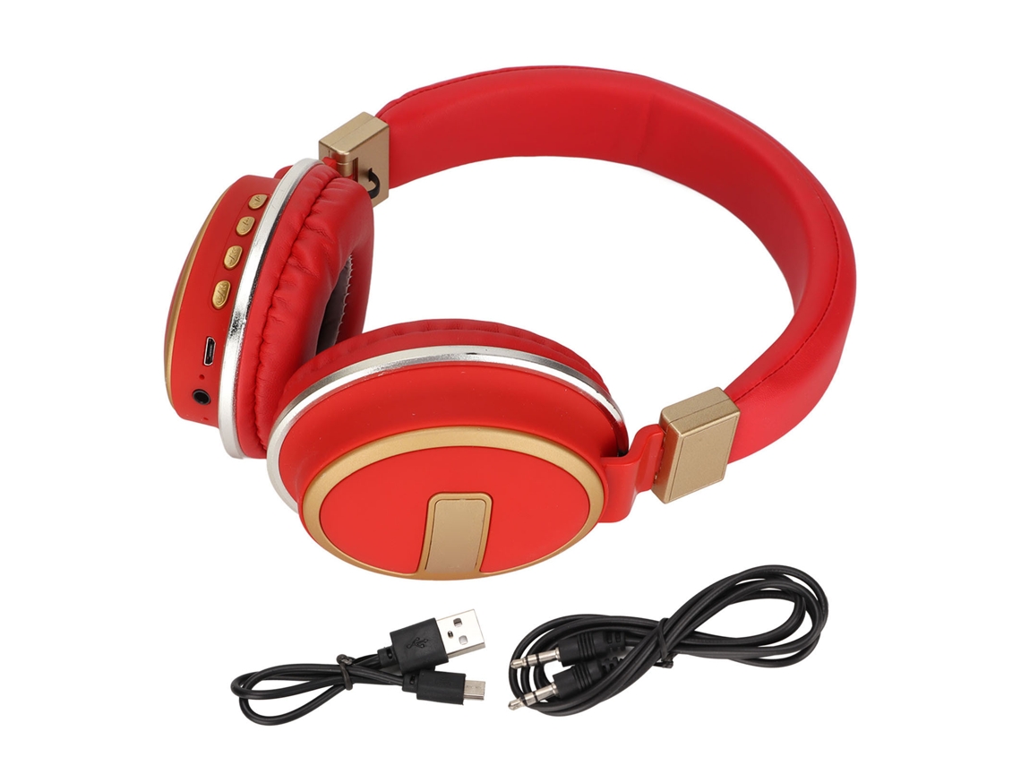 Fones de ouvido Bluetooth com suporte para cabeça EOOCOO, dobráveis, com slot para cartão