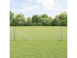 Vidaxl Cerca Hexagonal Com Poste 50 X 0,5 M Aço Galvanizado Prateado
