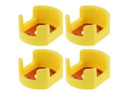Conjunto De 4 Tampas Protetoras Para Botões De Parada De Emergência Amarelos.