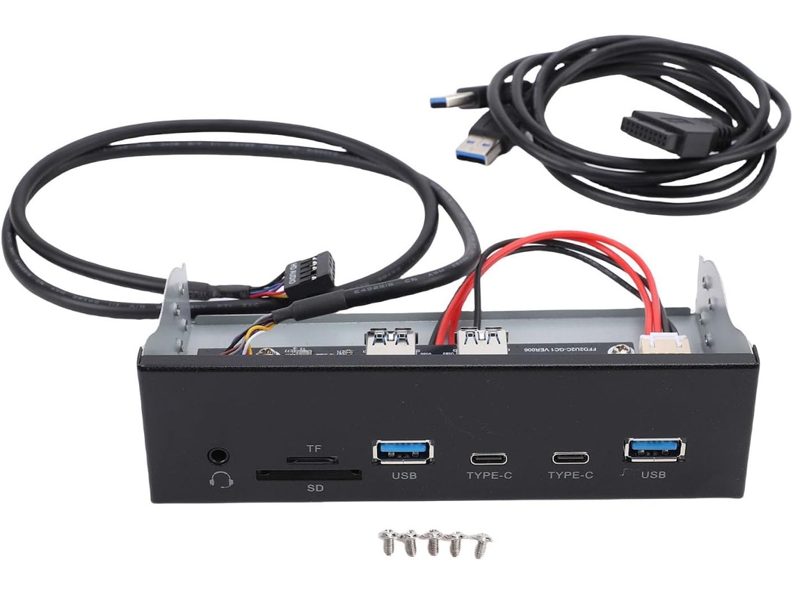 Hub De Painel Frontal Usb 3.2 Gen1 5,25 Polegadas Com 2 Portas
