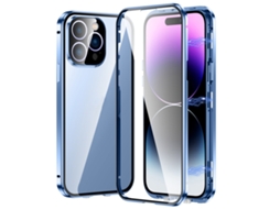 Capa De Vidro Temperado Hd Para Iphone 14 Pro - Fecho Magnético Duplo