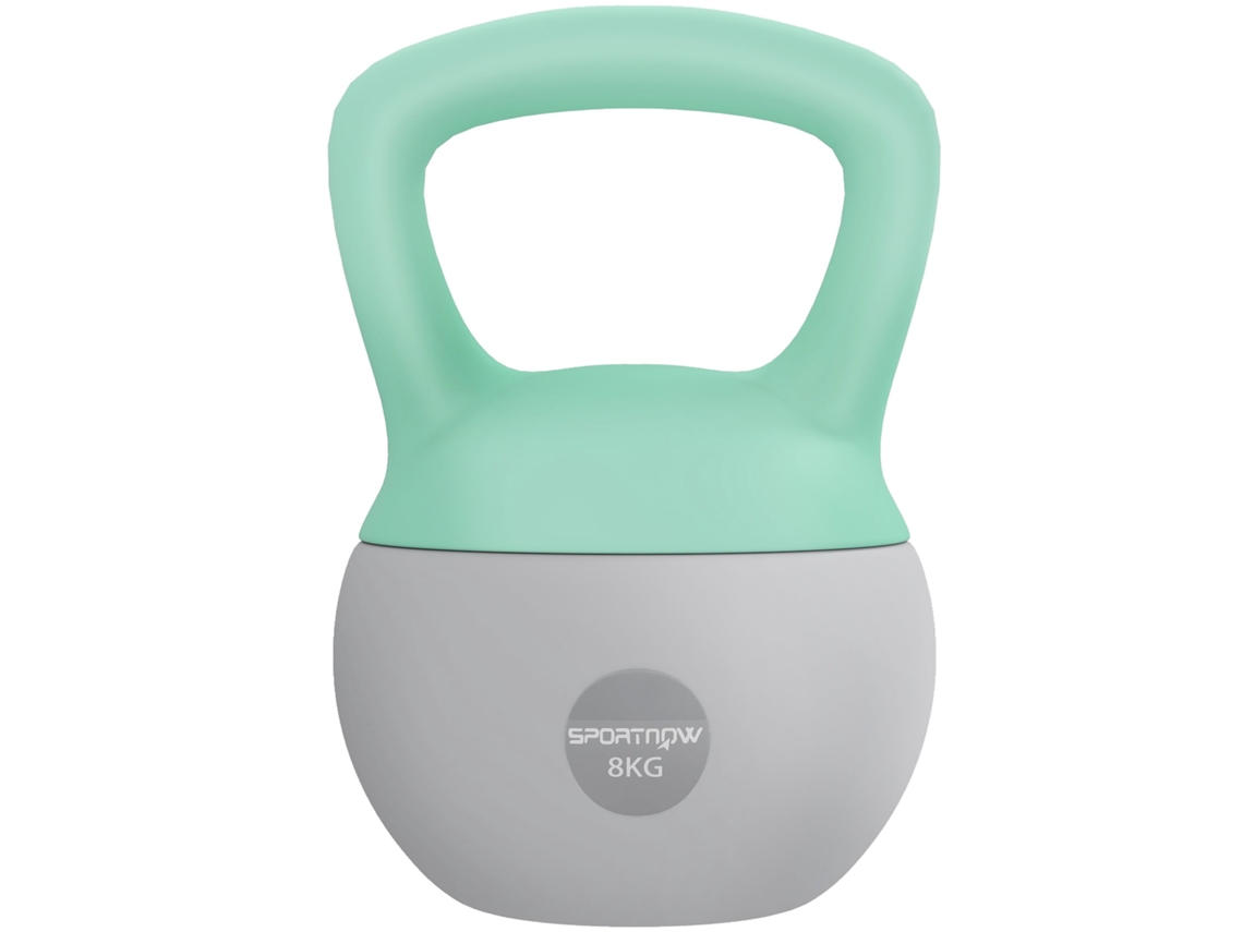 Kettlebell 8kg Areia Metal Pega Antiderrapante Cinza