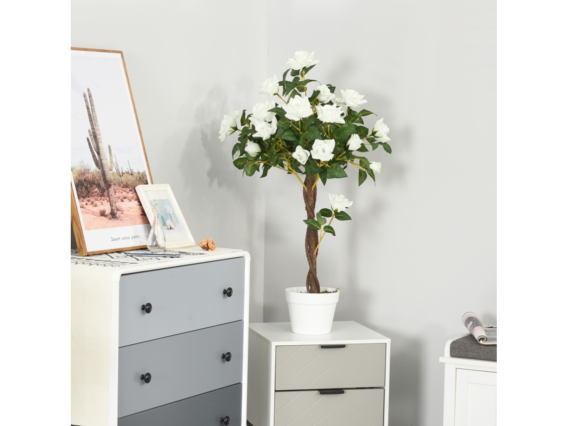 Árvore Artificial Em Vaso De Cimento Para Decoração