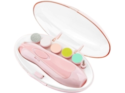 Ferramenta Elétrica De Manicure Para Bebês 6 Em 1 Com Cortador De Unhas Com Luz L Para Recém-nascidos E Adultos Rosa*