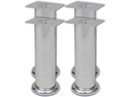 vidaXL Pés para sofá redondos 8 pcs 180 mm cromado