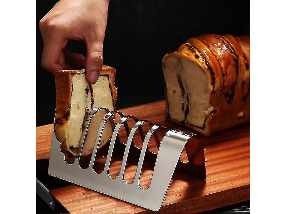 Suporte Para Pão E Torradas, Em Aço Inoxidável, 6 Compartimentos, Para Servir, Resfriar E Organizar Na Cozinha