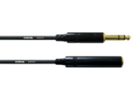 Cabo de Áudio CORDIAL (Jack 6.3mm - 7.5 m - Preto)
