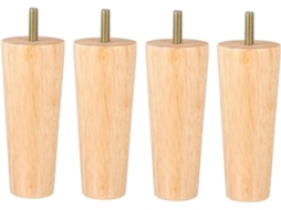 Doitool Conjunto De 4 Pés Mesa Cônicos Madeira Maciça Substituição Duráveis Para Sofá, Escrivaninha, Armário De Tv E
