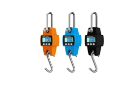 Balança Eletrônica Portátil De Bolso Para Guindaste De Mineração, Com Bateria, Em Metal, 300 Kg Aquaforge (preta)